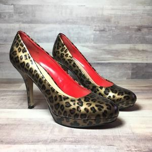 Nine & Co 4" Ivy Rose Faux Leopard Print Pump Size 7